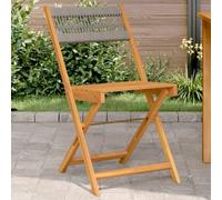 Vidaxl Chaises De Bistrot Lot De 2 Gris Bois D'acacia Et Polypropylène