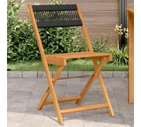 Vidaxl Chaises De Bistrot Lot De 2 Noir Bois D'acacia Et Polypropylène