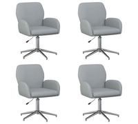 vidaXL Chaises de Bureau pivotantes 4 pc 54 x 58 x 90 cm Gris Clair