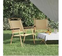 Chaises de camping lot de 2 Beige 54x55x78 cm Tissu Oxford