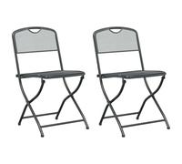 vidaXL Chaises de Jardin 2 pcs Anthracite 52,5 x 46 x 82 cm Fer