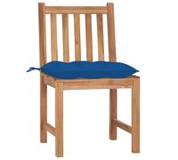 vidaXL Chaises de jardin 2 pcs. avec coussins teck massif