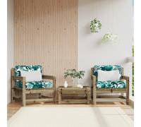 Vidaxl Chaises De Jardin 2 Pcs Bois De Pin Imprégné