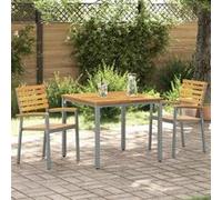 Chaises De Jardin Empilables Vidaxl Gris, Marron Acier, Bois