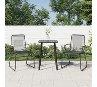 Vidaxl Chaises De Jardin 2 Pcs Noir 58x59x85,5 Cm Rotin Pvc