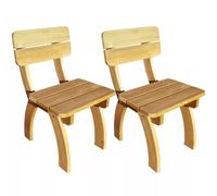 Vidaxl Chaises De Jardin 2 Pcs Pinède Imprégnée