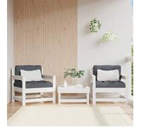 Vidaxl Chaises De Jardin 2 Pcs Blanc Bois Massif De Pin