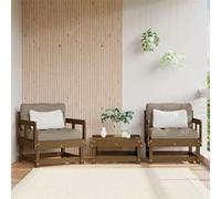 vidaXL Chaises de Jardin 2 pcs, Sièges avec Accoudoir, Fauteuils avec Dossier, Meuble de Terrasse Patio Extérieur, Marron 825390 Marron G