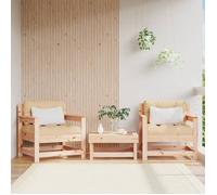 vidaXL Chaises de Jardin 2 pcs, Sièges avec Accoudoir, Fauteuils avec Dossier, Meuble de Terrasse Patio Extérieur, Bois Massif de Pin