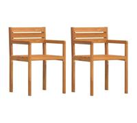 vidaXL Chaises de jardin 2 pièces 50x53x80 cm Bois massif Acacia 4108138