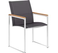 vidaXL Chaises de jardin 4 pcs. Textilène et acier inoxydable Gris