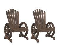 vidaXL Chaises de jardin Adirondack 2 pcs. Sapin massif