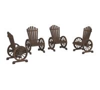 Vidaxl Chaises De Jardin Adirondack Lot De 4 Bois De Sapin Massif