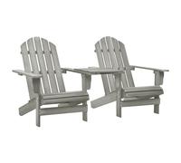Vidaxl Chaises De Jardin Adirondack Avec Table Bois De Sapin Gris