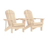 vidaXL Chaises de jardin Adirondack avec table – Bois de sapin solide
