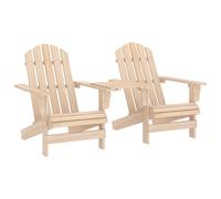 vidaXL Chaises de jardin Adirondack avec table en bois massif de sapin