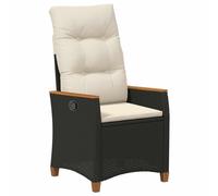 Vidaxl Chaises De Jardin Avec Coussin Gris Et Bleu Marine Rotin