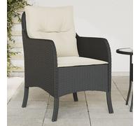 Vidaxl Chaises De Jardin Avec Coussins 2 Pcs Noir Résine Tressée