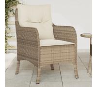 Vidaxl Chaises De Jardin Avec Coussins Lot De 2 Beige Résine Tressée