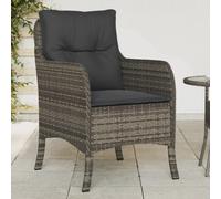 Vidaxl Chaises De Jardin Avec Coussins Lot De 2 Gris Résine Tressée