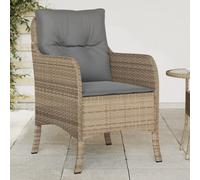 Vidaxl Chaises De Jardin Avec Coussins Lot De 2 Mélange Beige Rotin