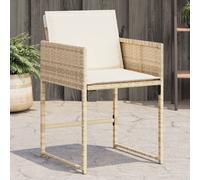 Vidaxl Chaises De Jardin Avec Coussins Lot De 4 Beige Résine Tressée