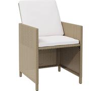 vidaXL Chaises de jardin avec tabouret 2 pcs. Poly rotin beige