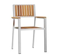 Chaises De Jardin Empilables Vidaxl 8 Pcs 54.5x56x87 Cm Bois D'acacia Massif, Chaises De Jardin Empilables Vidaxl 4 Pcs Bois D'acacia Massif Et Métal