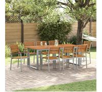 Vidaxl Chaises De Jardin Empilables 8 Pcs En Bois D'acacia Et Métal