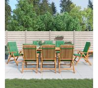 Vidaxl Chaises De Jardin Inclinables Et Coussins Lot De 8 Teck Solide