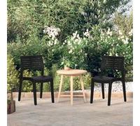 Chaises de jardin lot de 2 Anthracite Polypropylène317728