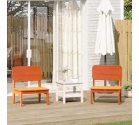 Vidaxl Chaises De Jardin Lot De 2 Cire Marron 60x52,5x72 Cm