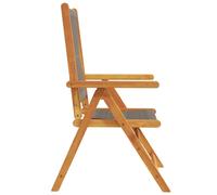 Vidaxl Chaises De Jardin Lot De 2 Gris Bois D'acacia Et Polypropylène