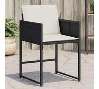 Vidaxl Chaises De Jardin Lot De 4 Avec Coussins Noir Résine Tressée