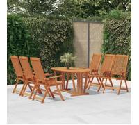 Chaises de jardin pliables 6 pcs Bois d'eucalyptus massif 3087345