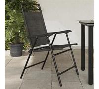 Vidaxl Chaises De Jardin Pliables Lot De 2 En Acier Et Textilène