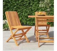 vidaXL Chaises de jardin pliantes 2 pcs 47x47x89 cm bois massif teck 362757
