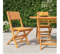 vidaXL Chaises de jardin pliantes 2 pcs 47x61x90 cm bois massif teck 362759