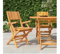 Vidaxl Chaises De Jardin Pliantes 2 Pcs 55x61x90 Cm Bois Massif Teck