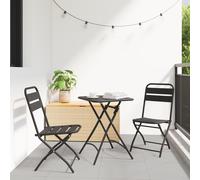 Vidaxl Chaises De Jardin Pliantes 2 Pcs Anthracite 42x52x82 Cm Acier Enduit De Poudre