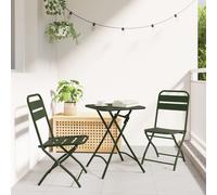 Vidaxl Chaises De Jardin Pliantes 2 Pcs Vert Foncé 42x52x82 Cm Acier Revêtu De Poudre