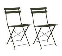 Chaises De Jardin Pliantes Vidaxl 2 Pcs Vert Foncé Acier