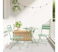 Vidaxl Chaises De Jardin Pliantes 2 Pcs Vert Menthe 42x52x82 Cm Acier Revêtue De Poudre