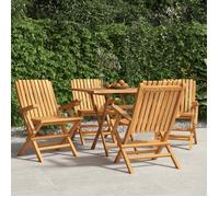Vidaxl Chaises De Jardin Pliantes 4 Pcs 61x67x90 Cm Bois Massif Teck