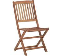 vidaXL Lot de 6 Chaises Pliables de Jardin, Sièges de Terrasse, Chaises de Balcon, Meubles de Patio Extérieur, Bois d'Acacia Solide