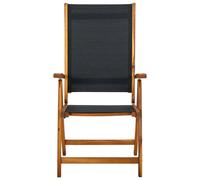 Vidaxl Chaises De Jardin Pliantes 8 Pcs Bois D'acacia Massif Textilène