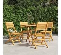 Vidaxl Chaises De Jardin Pliantes 4 Pcs 47x62x90 Cm Bois Massif Teck