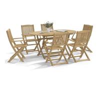 vidaXL Chaises de Jardin Pliantes Lot de 6 54,5x58x90 cm Bois d'acacia, Chaise de Jardin en Bois, Chaise Pliable, Meuble d'extérieur
