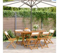 Chaises de bistrot lot de 2 blanc crème bois acacia et tissu vidaXL