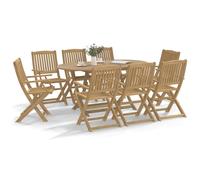 Chaises de jardin pliantes lot de 8 54,5x58x90 cm bois d'acacia, chaise de jardin en bois, chaise pliable, meuble 3214231